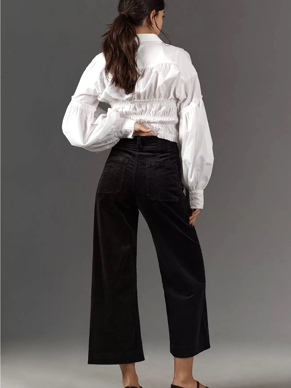 Anthropologie Maeve The Colette Black Corduroy Pants